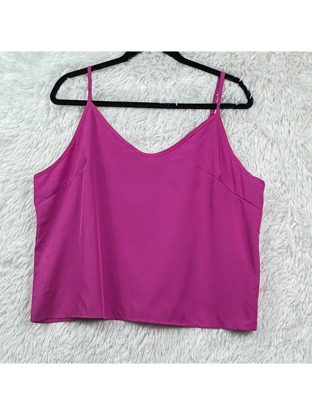 ADOR Hot Pink Fuchsia Satin Cami Tank Top 2XL